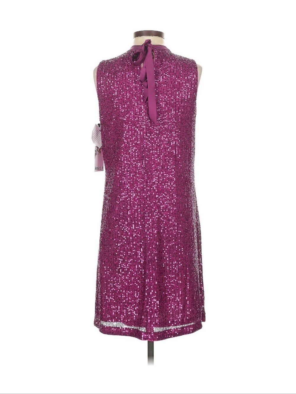Kensie Purple Magenta Sequin Cocktail Dress Size 4 Party Formal Sparkle - Picture 3 of 9